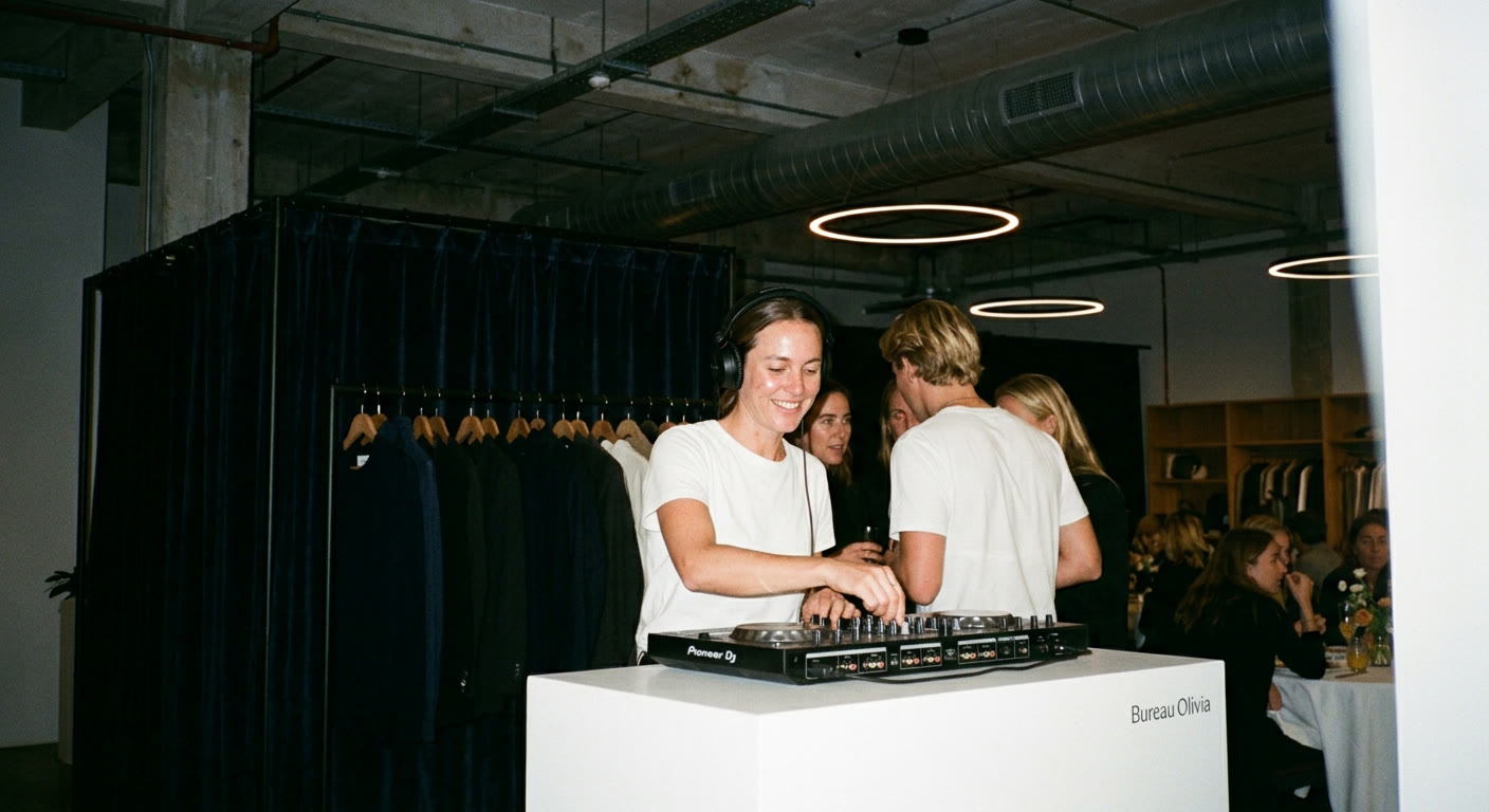A DJ playing at a Bureau Olivia event